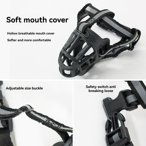 Logotipo personalizado al por mayor transpirable anti mordedura bozal perro para entrenamiento de perros grandes fabricante reflectante ajustable - Product Image 5