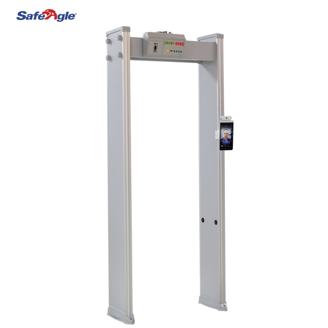 Safeagle Walk Through Human Body Temperature Detection Measurement Face Recognition Terminal Metal Scanner
