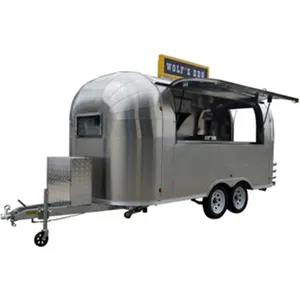 Camion di gelati alimentari carrelli per vendita di cibo a quattro ruote