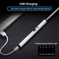 Vente chaude USB Rechargeable Électrique Plasma Briquet Coupe-Vent Sans Flamme USB Briquet avec Blister Carte Top Vente