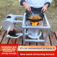Brûleur à huile usagée haute efficacité à flamme puissante pour restaurant, usine, cuisson, ébullition d'eau, économie d'énergie, cuisinière écologique