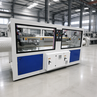 Ligne de production de tuyaux en polychlorure de vinyle (PVC) entièrement automatique, machine d'expansion à double vis contrôlée par PLC