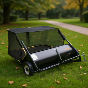 Balayeuse de jardin robuste de 50 pouces, capacité de 26 pieds cubes, hauteur réglable, collecteur de feuilles, outil de jardin - Product Image 2