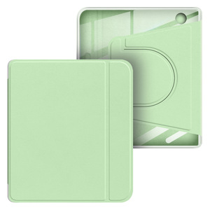 Funda Giratoria de Cuero para Tablet AilesTecca, Parte Trasera de Acrílico Transparente, Protección Antigolpes para <span class=keywords><strong>Kindle</strong></span> Paperwhite 6 5 4 3 - Product Image 2