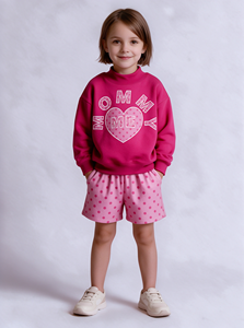 Custom Applique Printed Polka Dot Mockneck Sweatshirt <strong>Mummy</strong> Me Pullover French Terry Baby Girl Adult Sweater Fall Winter XS - Product Image 5