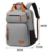 Sac à dos unisexe léger et tendance pour ordinateur portable, extensible, avec fermeture éclair, ceinture à coussin d'air, doublure en polyester Oxford