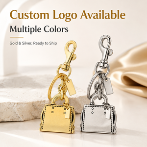 Porte-clés mini <span class=keywords><strong>sac</strong></span> en métal électroplaqué, pendentif breloque en forme de <span class=keywords><strong>sac</strong></span> à main, accessoire de <span class=keywords><strong>sac</strong></span> à main pour femme, cadeau, prêt à expédier - Product Image 2