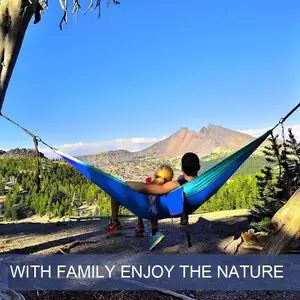 Lightweight Portable parachute nylon outdoor camping camper Hammock Camping Hammock with Mosquito Net Cover