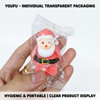 Bonbons guimauves personnages de dessins animés de Noël, sachets individuels, multicolores, vente en gros, collation, marque privée