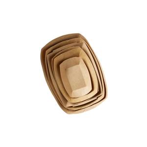 Barquettes jetables en papier kraft pour restauration rapide, forme rectangulaire, pour frites, boîtes à snacks, saladiers et biscuits, à emporter, carrées, en carton - Product Image 2