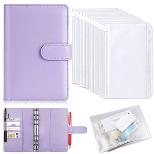 New Arrival Custom Cover Spiral Leather Eco Friendly A5 A6 Money Savings Challenge <b>Budget</b> <b>Binder</b> 50 Sheets Cash Envelopes Gift - Product Image 1
