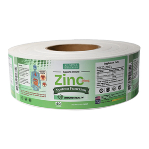 Autocollants personnalisés avec logo, étanches, en vinyle PVC, pour compléments nutritionnels, produits de santé, étiquettes imprimées pour emballages de bouteilles en plastique - Product Image 3