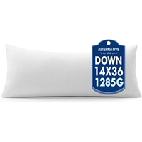 Coussin lombaire alternatif au duvet avec rembourrage en fibres creuses et microfibres et housse 100% coton pour la maison et l'hôtel