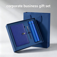 Cadeaux d'affaires promotionnels, couverture artisanale, carnet A5, carnet en PU avec stylo, gourde en acier pour les gestionnaires, ensemble de cadeaux d'entreprise