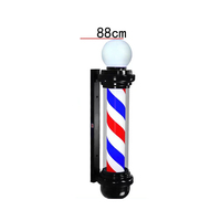 Poteau de Barbier LED Rotatif Wanmei Rouge Blanc Bleu Étanche pour Salon de Coiffure, Enseigne Murale Extérieure