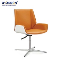 Chaise de bureau ergonomique pivotante Ode Joy, moderne, minimaliste, en bois peint, réglable en hauteur, avec appui-tête, pour les réunions et les études