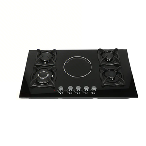 Chất lượng cao Tempered Glass 5 Burner bếp gas bếp <span class=keywords><strong>n</strong></span>ấu ă<span class=keywords><strong>n</strong></span> gas và điệ<span class=keywords><strong>n</strong></span> xây dựng-in HOB - Product Image 1