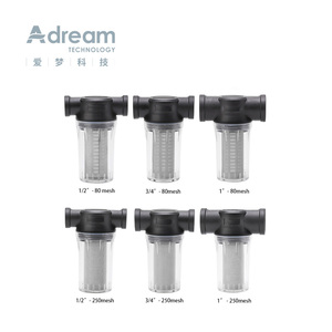 Filter Waterpomp Aanzuigfilter, 1 stks Inline Mesh Zeef, Waterpomp Filter, Irrigatie High Flow Pijpleiding Filter Tuinieren Connectors(1 Inch 40 Mesh