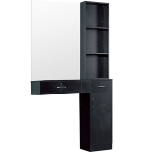 Miroir de salon de coiffure Dongpin Beauty, support 30x38x90 cm, simple face, avec armoire de rangement pour outils de coiffure - Product Image 1