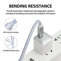 Câble de données USB de type C à chargement rapide, en cuivre pur, tressé en nylon, style tour de cou, pour téléphones iOS – Meilleures ventes