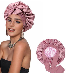 <span class=keywords><strong>Bonnet</strong></span> de <span class=keywords><strong>nuit</strong></span> en satin double couche pour femmes, élastique, à large bord, <span class=keywords><strong>protection</strong></span> des <span class=keywords><strong>cheveux</strong></span>, bandeau de <span class=keywords><strong>nuit</strong></span>, nœud papillon, ruban - Product Image 6
