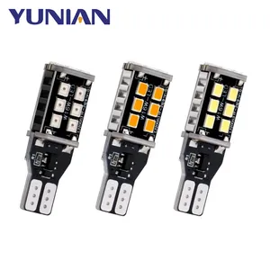 Canbus Geen Fout T15 W16W 2835 Smd 15 Led WY16W Amber Rood Wit Auto Led-lampen Staart Brake Reverse Turn signaal Backup Licht