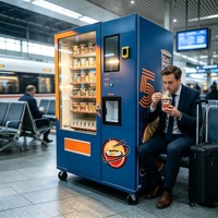 Distributeur automatique de ramen pour lieux publics, machine commerciale de vente de nouilles instantanées chaudes et cuites en libre-service pour terminaux de métro