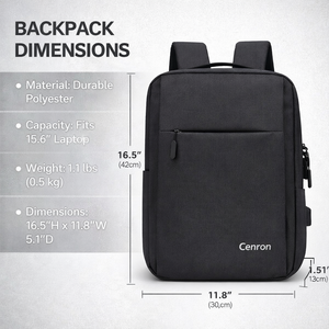 Sac à dos pour ordinateur portable 15,6 pouces personnalisé, imperméable, avec port USB, fermeture éclair, motif lettres en polyester, unisexe, décontracté, <span class=keywords><strong>sport</strong></span>, voyage et école - Product Image 4