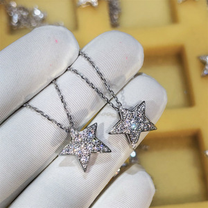Collana in Argento 925 con Catena a Stella di Bambù e Ciondolo a Cometa con Zirconi per Donne, <span class=keywords><strong>Gioielli</strong></span> Chic e Sportivi di Lusso Leggero - Product Image 3