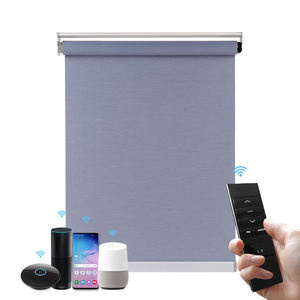 Muestra Gratuita de Cortinas Enrollables Inteligentes con Control por <span class=keywords><strong>Interruptor</strong></span> Tuya Zigbee, Fabricadas con Tela Impermeable y con Bloqueo Total de Luz Solar - Product Image 1