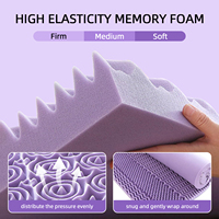 Surmatelas en mousse à mémoire de forme lavande matelas de lit ergonomique doux