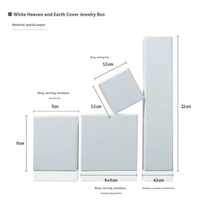 Eco Friendly Jewellery Box Personalized Custom logo Ring Necklace Earring Bracelet Packaging Cardboard Paper Drawer Jewelry Box - Product Image 6