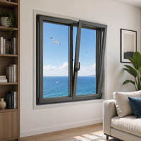 Fenêtres PVC oscillo-battantes, fabricant de fenêtres en vinyle, sur mesure, économie d'énergie pour villa côtière, maison passive
