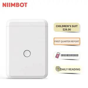 NiiMbot mignon étiqueteuse thermique Rechargeable intelligente D110 avec 1 rouleau de bande Compatible IOS Android téléphone portable