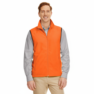 Veste d'hiver décontractée pour hommes étiquettes avec logo personnalisé gilet en polaire douce gilet coupe-vent en laine motifs d'hiver personnalisables - Product Image 1