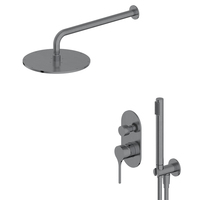 Nouveau filigrane en acier inoxydable 304 PVD or brossé 2 voies salle de bain douche pluie