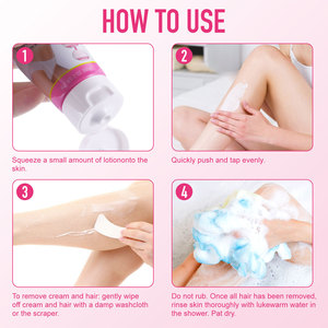Crème dépilatoire corporelle indolore pour une peau lisse, aisselles, mains, jambes, zones intimes, corps, poils pubiens - Product Image 4