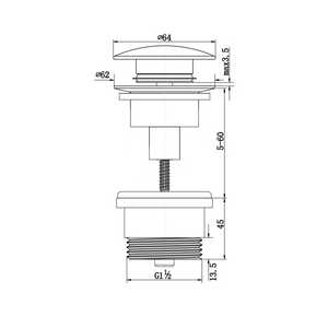 Válvula de desagüe emergente de metal cepillado color bronce, tapón de desagüe <span class=keywords><strong>Clic</strong></span> <span class=keywords><strong>Clac</strong></span> con rebosadero para lavabo de baño - Product Image 4