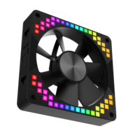 Ruix RX26 ARGB Refroidisseur de PC de refroidissement magnétique Installation facile Ventilateur de boîtier d'ordinateur avec dissipateur thermique en plastique de conception de bloc de construction