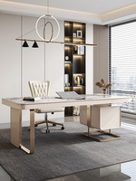 Bureau à domicile Bureau et chaises Bureau de travail design de luxe en pierre Mobilier de table de bureau moderne