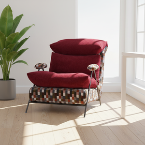 Fauteuil individuel de salon rembourré en duvet, style italien rétro, luxe léger, <span class=keywords><strong>design</strong></span> haut de gamme, personnalisation transfrontalière - Product Image 6