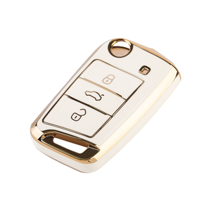 Guscio in TPU Stile Business per <span class=keywords><strong>Volkswagen</strong></span> VW Skoda SEAT Golf <span class=keywords><strong>Polo</strong></span> 8, Cover per Chiave a Scatto 2011-2014 - Product Image 3