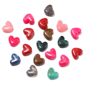 Acrylic Heart <b>Beads</b> 10mm Loose <b>Beads</b> For Jewelry Making DIY Craft Supplies - Product Image 3
