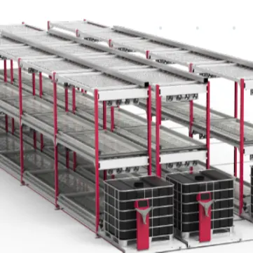 Multi-Storage-Gewächshaus ausrüstung Hydro ponic Movable Metal Regale Vertical Dripping Grow System