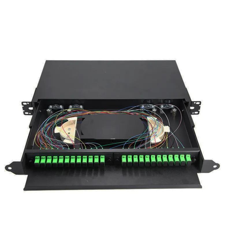 XXD 19'' 1U 2U Fibre Optic Distribution Frame 12 24 48 Cores Rack Mount De Parcheo FTTH Distribution Frame ODF