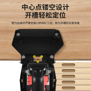 Máquina fresadora para trabajar la madera 2 en 1 con soporte y motor para tareas de recorte, ranurado y perforación - Product Image 4