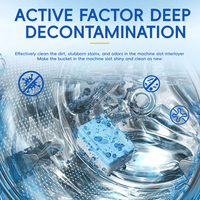 Tablettes nettoyantes pour lave-linge solides écologiques 3 en 1 à haute mousse puissante pour un nettoyage en profondeur du tambour de la machine à laver et l'élimination des taches