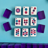 Jeu de Mahjong Flottant Moderne Portable en Mousse, 160 Tuiles, pour Fêtes au Bord de la Piscine, en Matériau EVA, Imprimé UV, Étanche, Divertissement pour 2 Joueurs