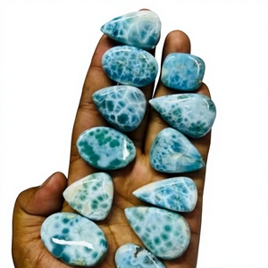 Lot en gros de cabochons de larimar bleu 100 % naturels, pierres précieuses en vrac pour la fabrication de bijoux faits à la main FAIJAN GEMS C38, provenance tierce Rajasthan Non - Product Image 1