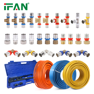 Raccords de plomberie à <span class=keywords><strong>sertir</strong></span> forgés IFAN, raccords droits mâles PEX à <span class=keywords><strong>sertir</strong></span>, raccords à souder bout à bout, tube <span class=keywords><strong>multicouche</strong></span> PEX PERT - Product Image 1